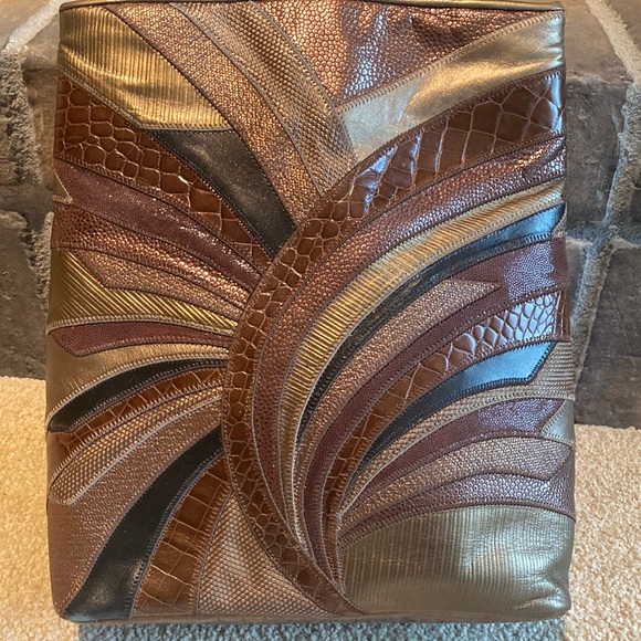 Sharif 1827 Bag in a Tricolor Leather with Dust Bag. - Picture 2 of 16